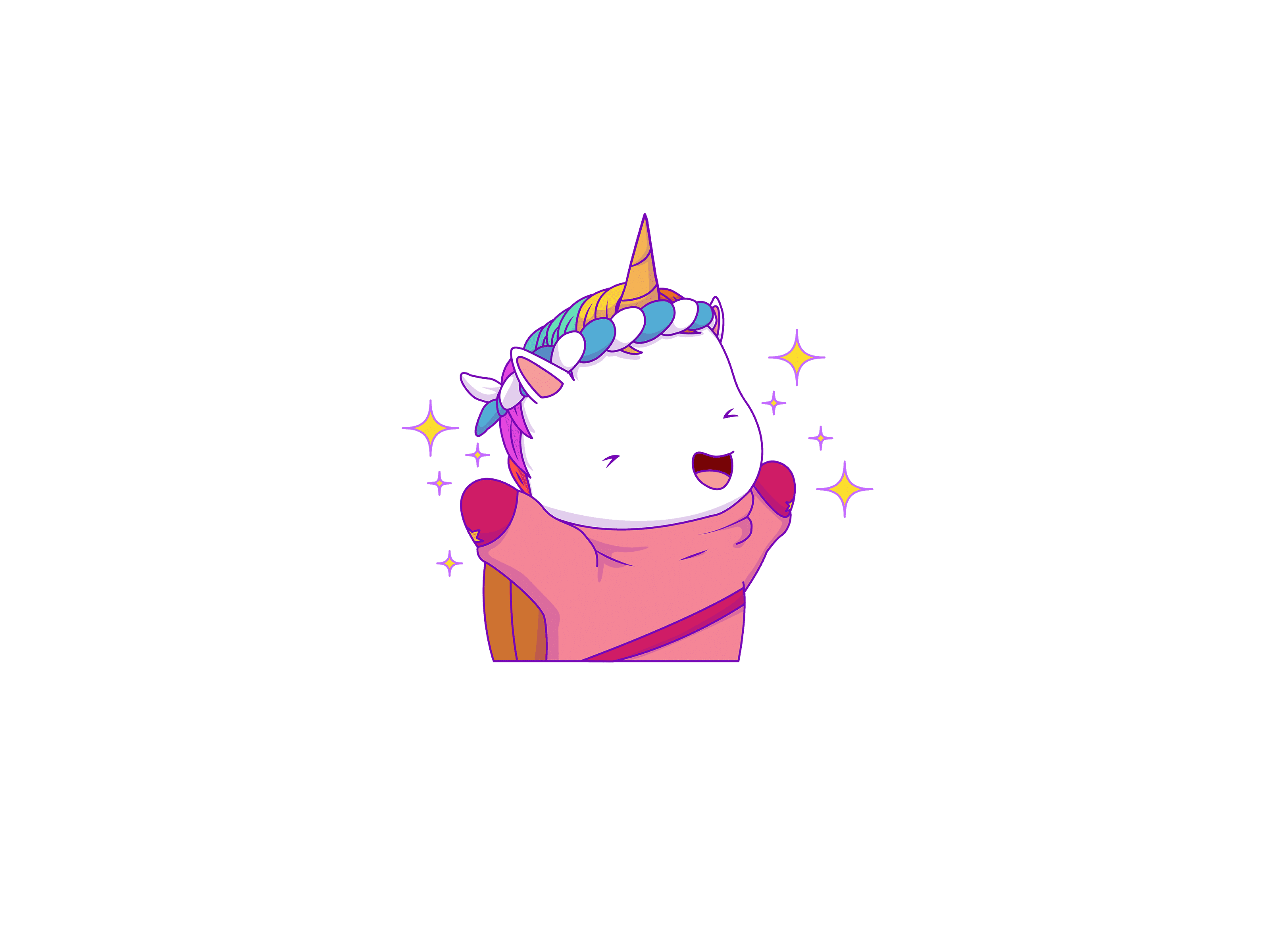 chubbicorn peddler happy